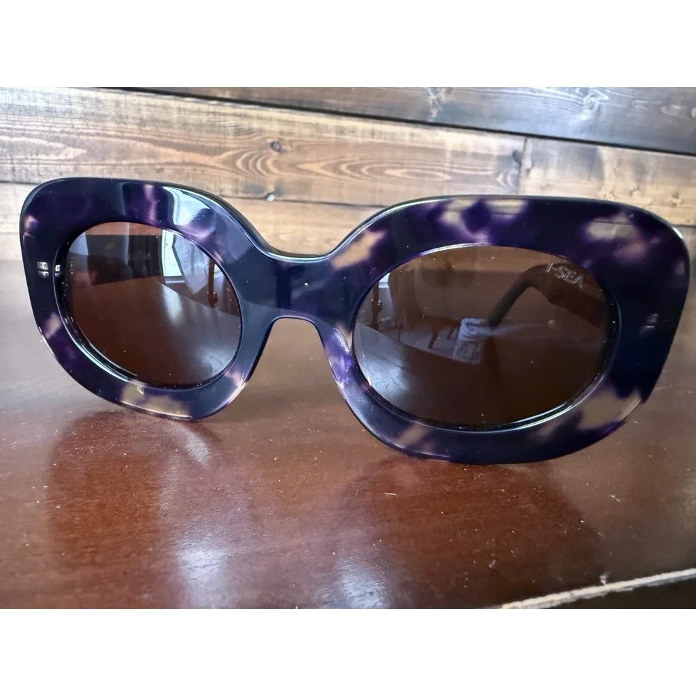 I-SEA Anthropologie Sunglasses Alanna Brown & Plum Turtle 29164062